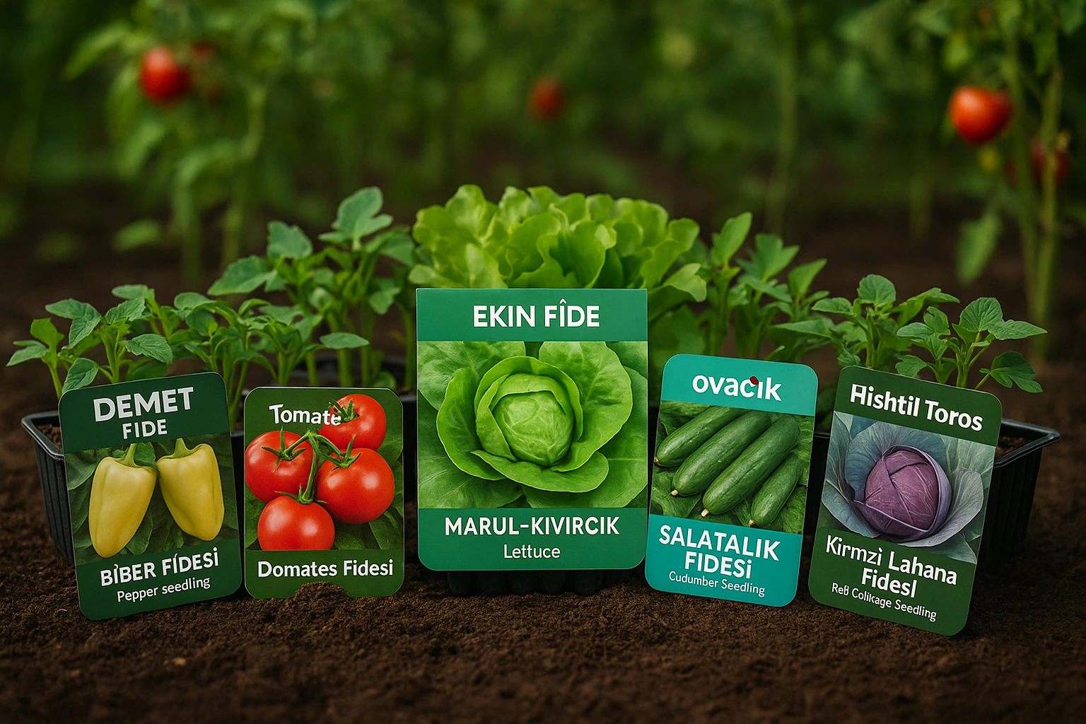 Yazlık Kışlık Fideler Satışı - Çiçek sebze mevsimsel fideler bahçe peyzaj islahı fideleri